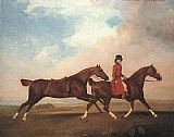 Horse Racing Paintings - William Anderson with Two Saddle-horses by George Stubbs